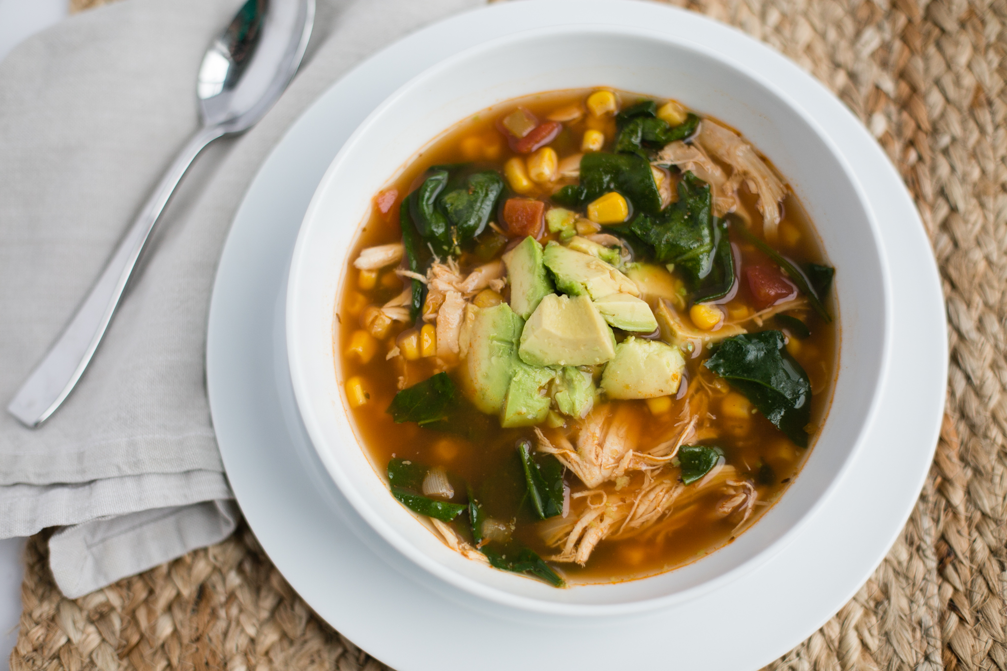 One Pot Spicy Chicken And Spinach Soup 8745